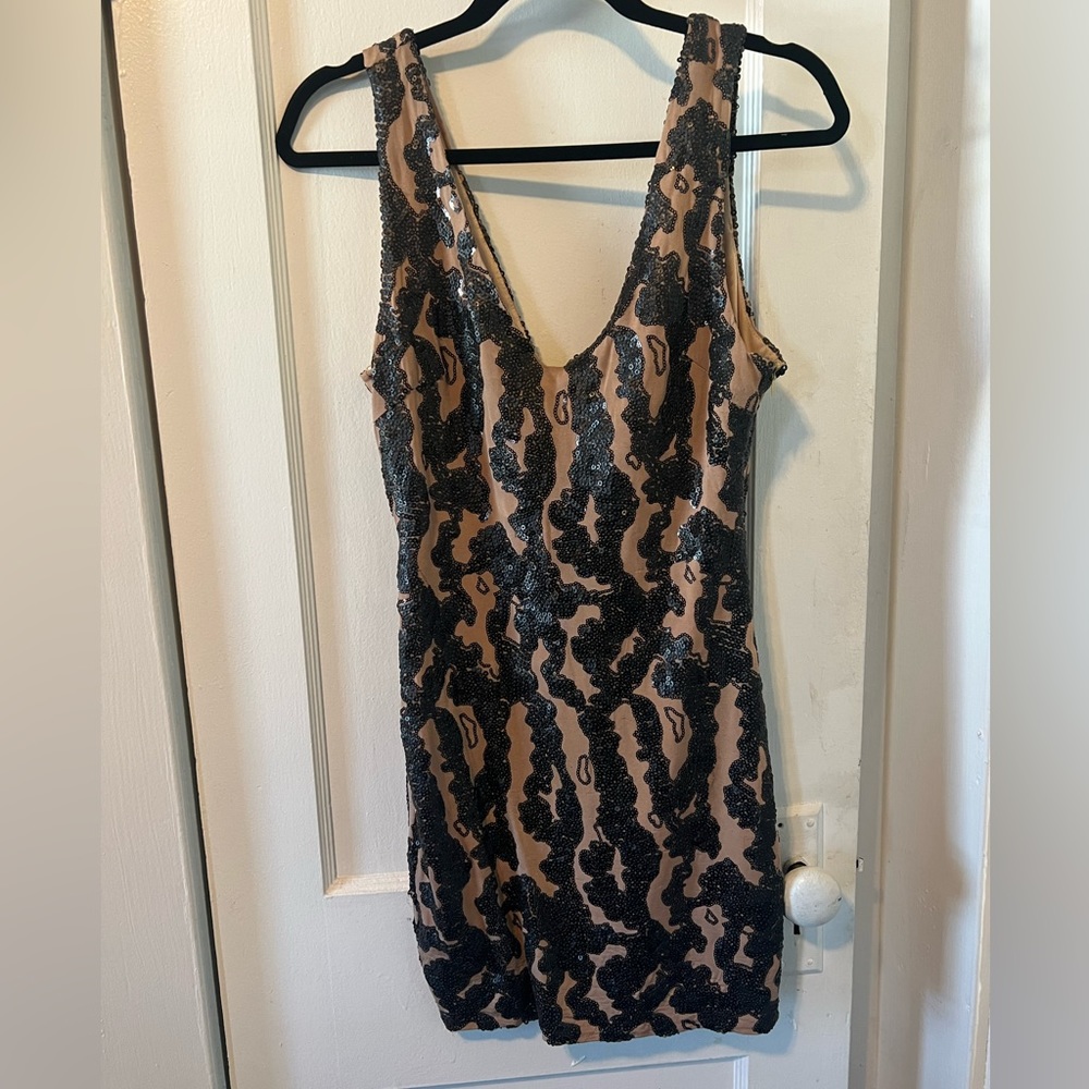 Unique Beaded Mini Dress